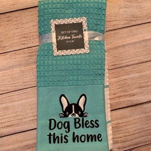 Set of 2 Kitchen towels “Dog Bless this Home”